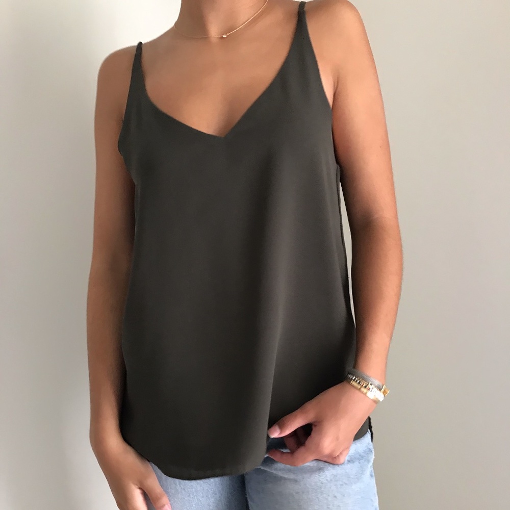Topshop Olive Tank